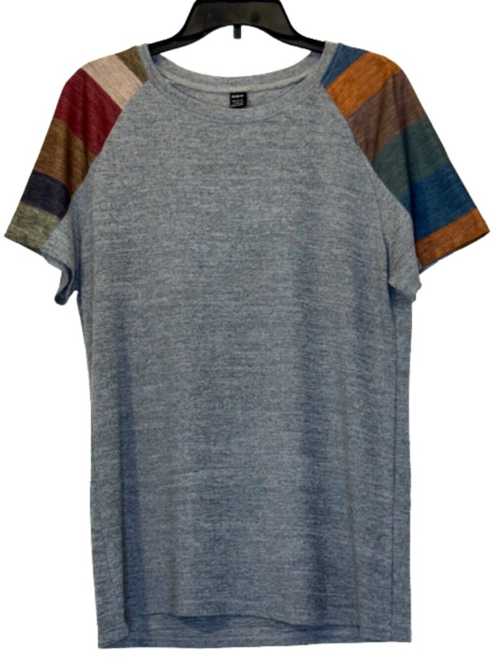 Men | Unisex Gray Color-Block Tee Size L
